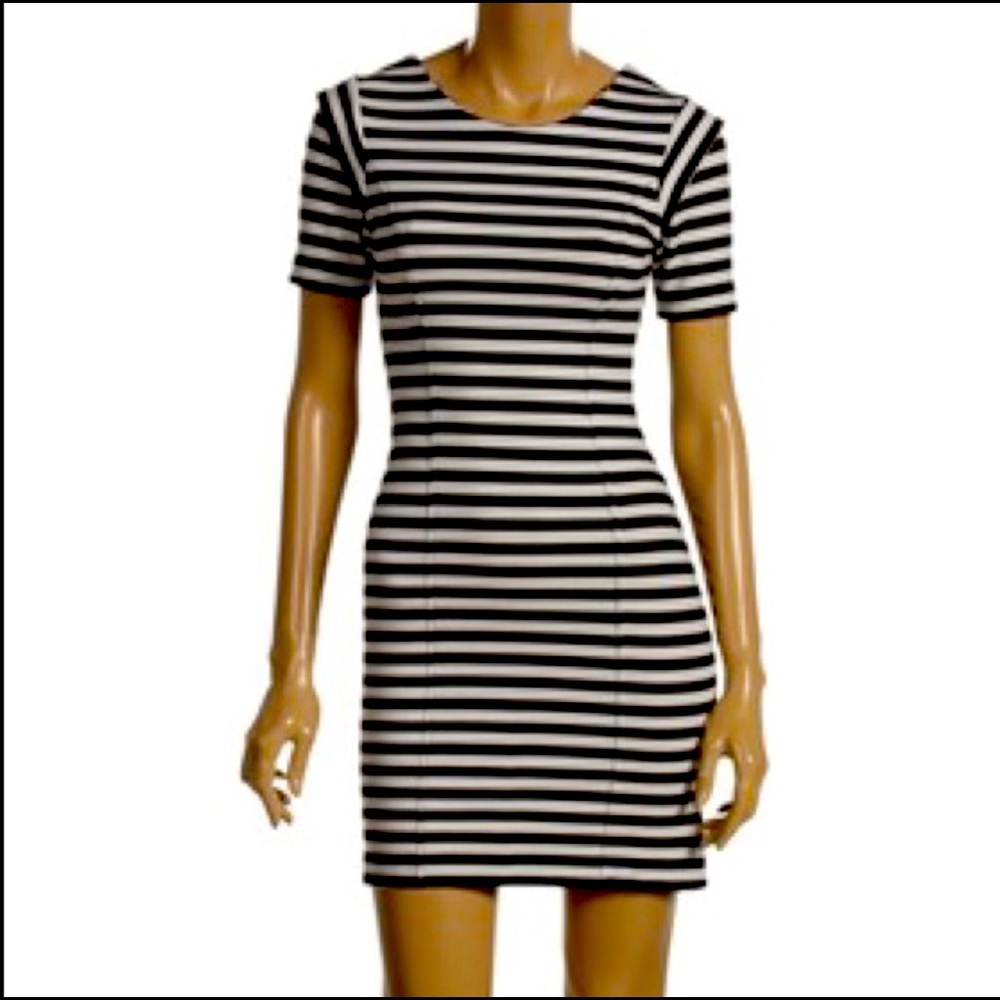 French Connection Striped Stretch mini dress